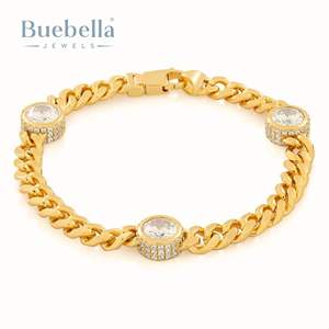 Hot Sale 5mm 18K Gold and 925 Silver Plated opal Cuban Chain <b>for</b> <b>Men</b> Bracelets and <b>Bangles</b> - Product Image 1