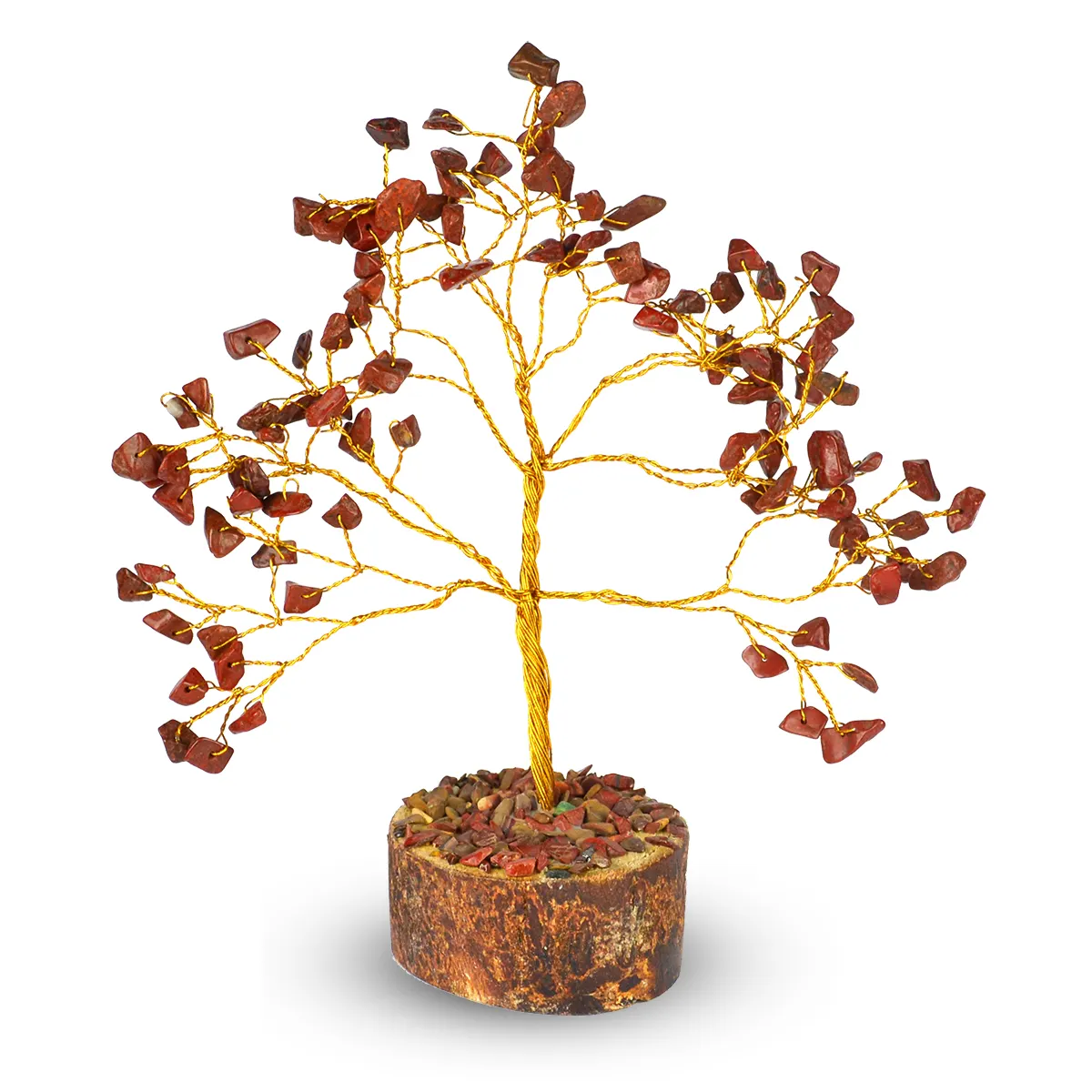 Natuursteen Rode Jaspis Chips 100 Kralen Boom Groothandel Genezende Edelsteen Kristallen Bomen Voor Positieve Energie Home Decor