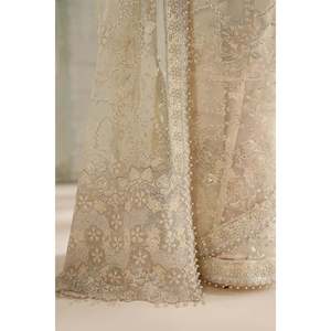 Embroidered Chiffon <b>Net</b> <b>Fabric</b> UF-4372 - Product Image 5