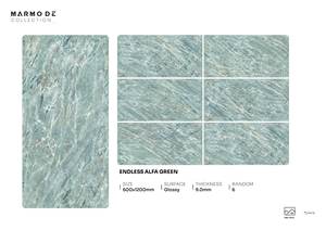 Dalles en porcelaine effet marbre blanc élégant 600x1200, surface polie, revêtement de sol moderne sans joint, idéal pour les intérieurs de luxe - Product Image 3