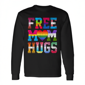 Camiseta de Manga Larga Gratis con Estampado de Abrazo de Mamá, Orgullo Transgénero, Lésbico, Gay, LGBT, Bandera del Arcoíris, Camiseta Promocional para el Mes del Orgullo - Product Image 3