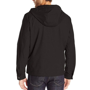 Polaire en coton de couleur unie imperméable de haute qualité, veste softshell chaude et coupe-vent pour hommes. - Product Image 4
