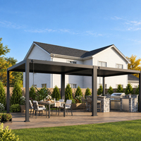 Pergola Bioclimatique Motorisée Moderne en Aluminium Étanche à Lames Orientables Personnalisable