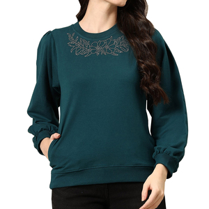 Sudadera Casual de Invierno con Capucha para Mujer, 100% Algodón Felpa, 300g, Manga Larga, Transpirable, Secado Rápido, Hecha en Pakistán, Logotipo Frontal - Product Image 1