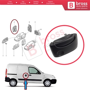 BDP1558-2 poignée d'ouverture extérieure de porte coulissante côté droit noir pour Kangoo KC Express FC Kubistar MK1 X76 8200107372 - Product Image 5