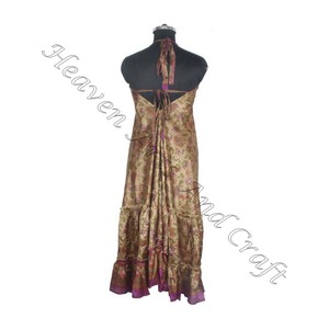 SD012 Saree / Sari / Shari Ropa india y paquistaní de la India Hippy Boho Último tradicional Cuello en V largo Sari vintage indio - Product Image 4