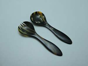 Cuillère en corne de vache véritable, portable, sculptée, matériau organique pour la décoration de table et de la maison, cadeaux, grossiste direct d'usine en Inde - Product Image 5