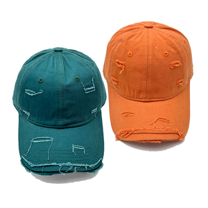 Chapeaux de papa vintage en détresse avec logo personnalisé casquettes de baseball en coton uni de haute qualité casquettes en jean pour hommes pour femmes style ajusté imprimé - Product Image 1