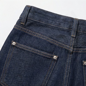 Jeans à jambes larges taille haute pour femmes Mode Coupe droite Trous en denim Pantalons en jean décontractés de couleur personnalisée Longueur au sol - Product Image 5
