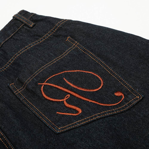 กางเกงยีนส์ทรงบูทคัทหลวมสบายสำหรับฤดูร้อนและฤดูใบไม้ร่วง ผ้าเดนิมเนื้อนุ่มระบายอากาศได้ดีสำหรับผู้ชาย พร้อมกระเป๋าปักลายสไตล์วินเทจ - Product Image 2