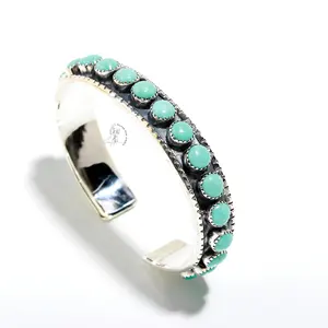 NaturalArizona Bella Durmiente turquesa hecho a mano al por mayor mejor precio joyería 925 brazalete de piedras preciosas de plata esterlina sólida - Product Image 1