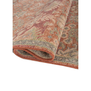 Erbe Classic Floral Wool Rugs <b>Red</b> and Orange Hand Knotted for Home or Teen's Room-Model GS-1054 by Jaipur Rugs - Product Image 2