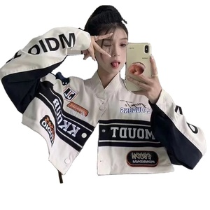 Nouveau blouson aviateur en cuir véritable pour hommes avec tissu en toile courte de motard détachable Style rétro coupe ample - Product Image 1