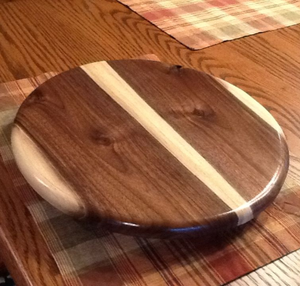 Grand rond paresseux Susans brun foncé en bois paresseux Susan plateau tournant pour organisateur de Table à manger pour comptoir de cuisine - Product Image 1