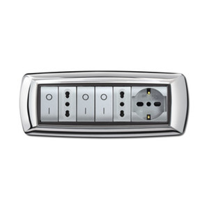 Placca Life Mod. Living Plastica Cromo 7 Posti - Product Image 1