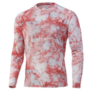 Séchage rapide protection Uv Camo Fish Tshirt Dye Sublimer Camping Vêtements de pêche Polyester Performance Chemise de pêche avec cache-cou - Product Image 2