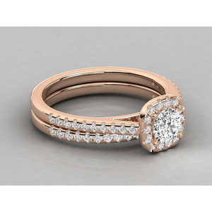 Bague solitaire en or 18 carats pour femmes avec diamant de laboratoire - Product Image 1