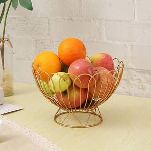 Canasta de Frutas Desmontable de Latón Estilo Art Deco para Bodas, Organizador de Almacenamiento para Cocina, Canasta Vertical para Refrigerios - Product Image 2