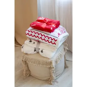 Coperta in pile corallo Hobborn RPET per Natale, gadget ecologici - Product Image 3