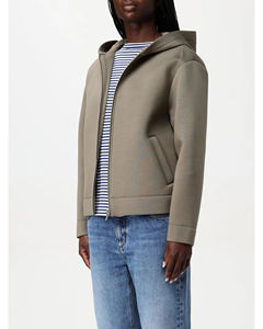 Sudadera con capucha y cremallera para mujer de lana de algodón 100% hecha en fábrica, estilo informal de invierno de peso pesado, con capucha, parte delantera de talla grande, ajuste holgado Street - Product Image 6