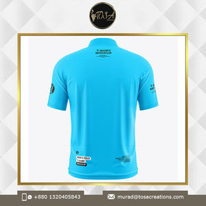 Media manga de hombre de punto por ordenador de alta calidad para Polos Diseño de lujo Estilo occidental Logotipo personalizado Precio de mercado sólido - Product Image 3