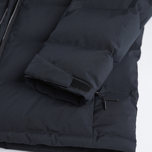 Veste matelassée unisexe noire à fermeture éclair, col montant, poignets ajustables, poche technique, taille XL, toile - Product Image 5