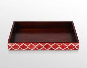 Desert Elegance Handmade Bone Inlay Tray Arabic-Inspired Homeware for Luxury Dining Tables, Decor, and Personalized Gift Use - Product Image 4