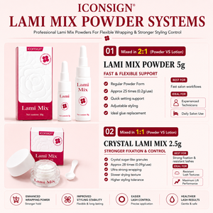 ICONSIGN Camellia Cysteamine <span class=keywords><strong>Kit</strong></span> Coreano per <span class=keywords><strong>Laminazione</strong></span> Ciglia e Sopracciglia 2in1 Senza Colla con Polvere Lami Mix per Lash Lift - Product Image 6