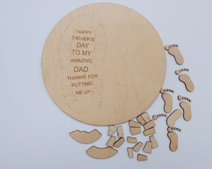 Cadeau de fête des pères en bois personnalisé-Conception d'empreinte ronde écologique VIET FARGIMEX - Product Image 5