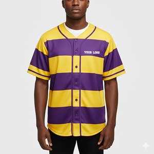 Nuevo en 2025, Diseño Sublimado con Cuello en V, Venta al por Mayor, Ligero, a Rayas, Personalizado, Malla Transpirable, Antibacteriano - Product Image 1