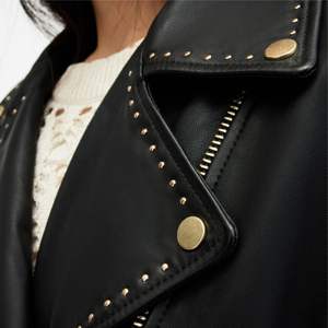 Chaquetas de cuero para mujer para motorista, moda para mujer, chaquetas de cuero genuino personalizadas en Biker, la mejor calidad - Product Image 5