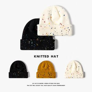 หมวกบีนนี่แจ็คการ์ดสีพื้นสำหรับทั้งชายและหญิงหมวกอะคริลิคถักให้ความอบอุ่นสำหรับเล่นสกีฤดูหนาว - Product Image 5