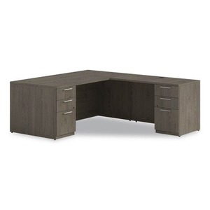 Alera AE1NZK-R2448UF Serie Tom 48 pulgadas. X 24 pulgadas X 29 Pulgadas Escritorio derecho con pedestal, serie Walnut-Seville, escritorios de oficina - Product Image 6