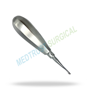 เครื่องมือถอนฟันสัตว์ขนาดเล็กแบบปลายโค้ง 3 มม. พร้อมด้ามจับมาตรฐาน สำหรับการถอนฟันและยกฟันในสัตว์เล็ก - Product Image 4