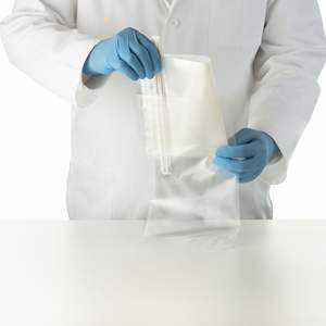 Food pharmaceutical sampling bags, white room double pouch, clear, standard sample closure, essential <b>lab</b> supply_EPL-5515S - Product Image 4