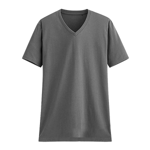 Camiseta con cuello en V para hombre de alta calidad 100% algodón 160-200 Gsm venta al por mayor diseño Simple a granel - Product Image 5