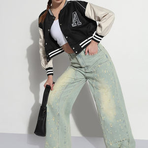 Meilleure qualité femmes Varsity vestes 100% coton laine Top qualité souper doux confortable Baseball Letterman veste pour femmes - Product Image 6