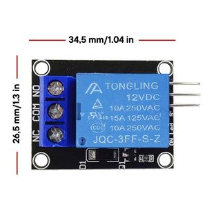 โมดูลรีเลย์ 12V 1 ช่อง 10A-Aek-Tech KY-019 - Product Image 4