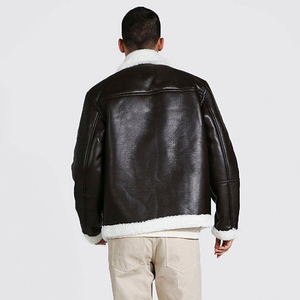 Customized Size Winter <b>Shearling</b> Leather <b>Jacket</b> High Street Stand Collar Waterproof Design Fur Leather <b>Jacket</b> <b>for</b> Street Wear - Product Image 2