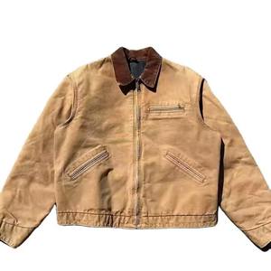 Trendy Men's Denim Jacket Front Custom Breathable Quick Dry High Street Style Streetwear Vintage Wash Casual Factory Direct - Product Image 1