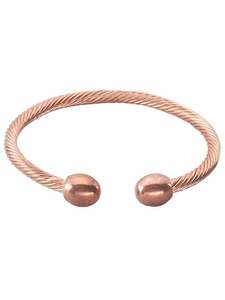 Bracelet en cuivre pur Fluffy End, idéal pour la méditation, la thérapie, le yoga et la circulation sanguine, artisanat en cuivre véritable fait à la main - Product Image 3