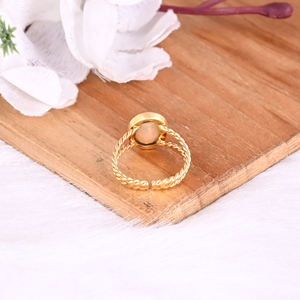 925 Sterling <b>Silver</b> Natural Ethiopian <b>Opal</b> Gemstone Gold Plated Classic Stylish Handmade Bohemian Adjustable <b>Ring</b> Anniversary - Product Image 3