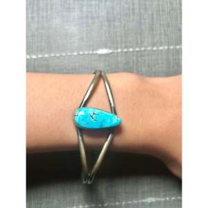 Dave Skeets Kingman Turquoise & Sterling <b>Silver</b> Fashion <b>Cuff</b> <b>Bracelet</b> - Product Image 5