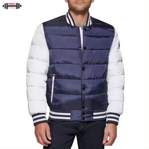 Veste matelassée pour homme en toile de haute qualité, impression personnalisée, respirante, antibactérienne, col montant, poche avant, hiver, service OEM - Product Image 3
