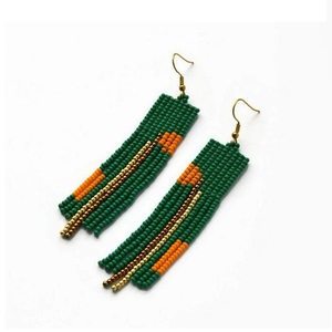 Pendientes Bordados, Pendientes de Cuentas Bordadas, Pendientes de Bordado con Cuentas, Hechos a Mano, Totalmente Personalizables - Product Image 2