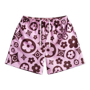 Pantalones cortos de malla sublimados con estampado completo para hombre, pantalones cortos de malla de baloncesto de alta calidad de talla grande personalizados con bolsillos laterales - Product Image 6