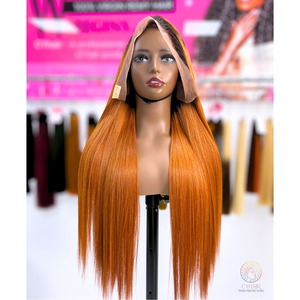 Perruque Deep Wave de qualité supérieure à couleur mélangée vietnamienne, cheveux raides à long os, perruque Lace Front de vendeurs de cheveux vietnamiens - Product Image 1