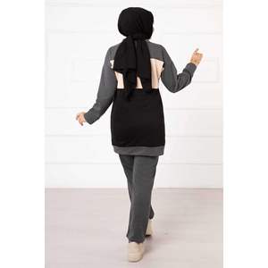 Pantalon blazer de sport garni de deux fils Ensemble de 2 pièces Logo personnalisable Taille XL de la dame Haut à capuche décontracté à la mode pour les tenues d'été - Product Image 4