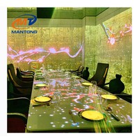 Projecteur 3D interactif pour restaurant Projection intérieure immersive de sol mural pour salle de mariage