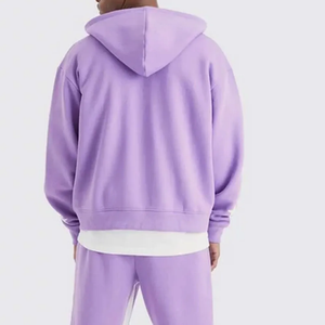 Survêtement Premium pour Hommes |   Ensemble de survêtement à capuche deux pièces violet lavande « Official 13 » avec motif, style urbain athlétique et streetwear - Product Image 3